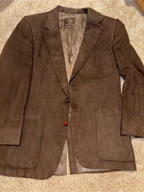 Lanvin Brown Suede Sport Coat Blazer